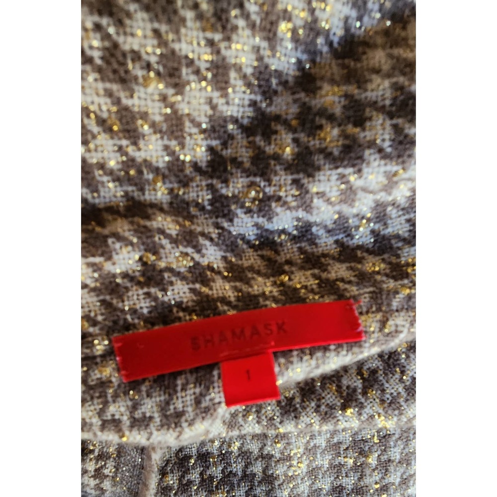 Shamask Brown Wool Blend Open Front Jacket 1 - image 5